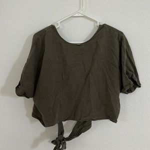 Lou and Grey Wrap Top in Green